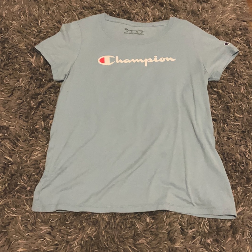 Baby Blue Champion Tee